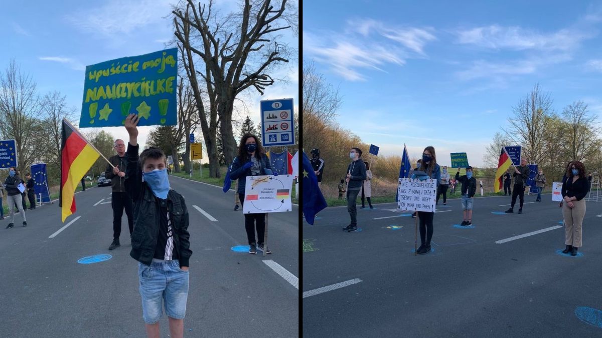 Mieszkańcy pogranicza polsko-niemieckiego protestowali przeciwko restrykcjom dot. przekraczania granic