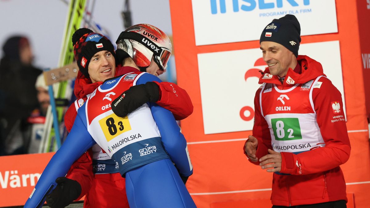 Kamil Stoch, Paweł Wąsek i Piotr Żyła