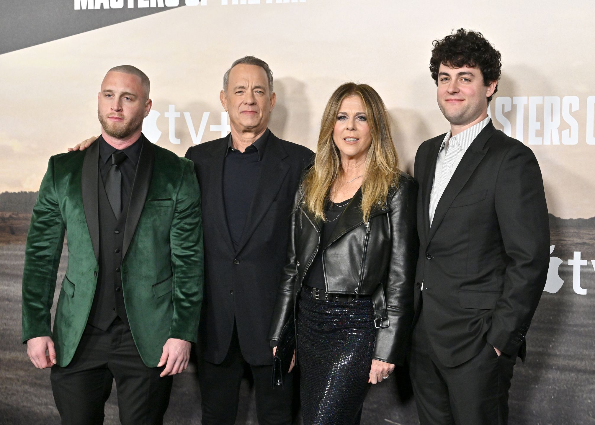 Chet Hanks, Tom Hanks, Rita Wilson i  Truman Hanks