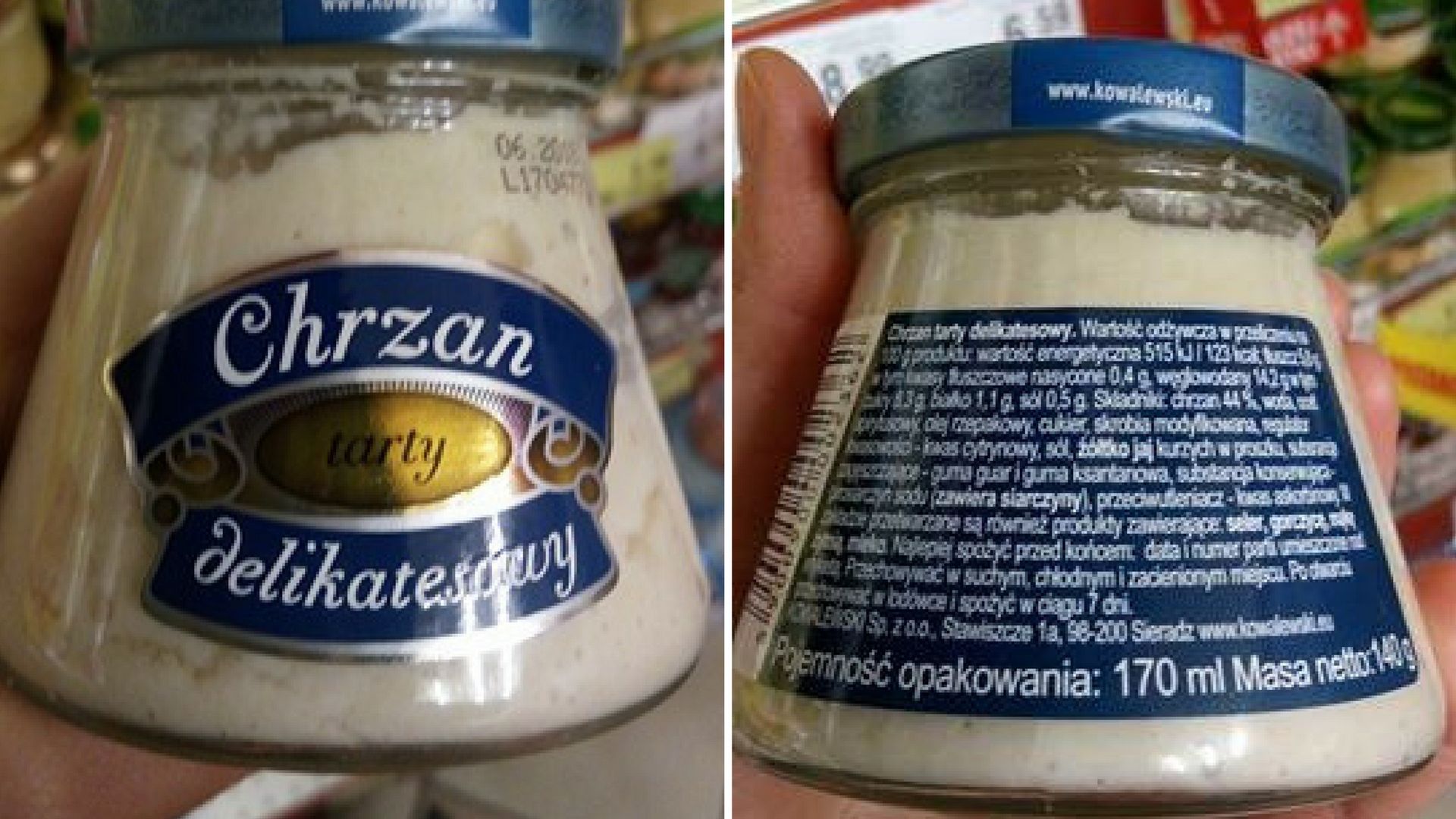 Kupując chrzan w słoiczku należy kierować ilością chrzanu w produkcie