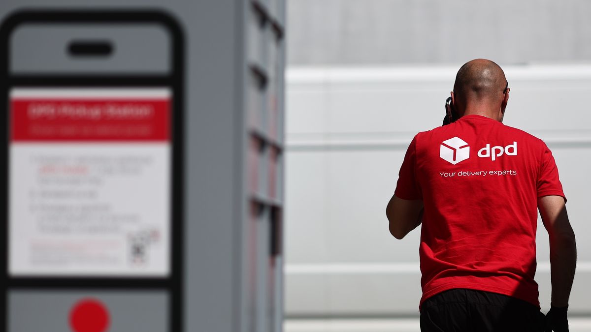 DPD courier works at the DPD Pickup Station parcel locker in Krakow, Poland on June 4. 2025. (Photo by Jakub Porzycki/NurPhoto via Getty Images)