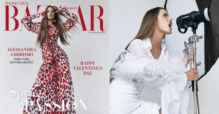 Alessandra Ambrosio krzyczy do lampy w nowej sesji