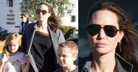 Angelina Jolie z dziećmi w Malibu. Waży 34 kilogramy? (ZDJĘCIA)