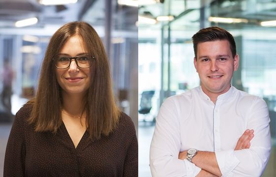 Katarzyna Kaczanowska i Bartosz Kłus w agencji Artegence