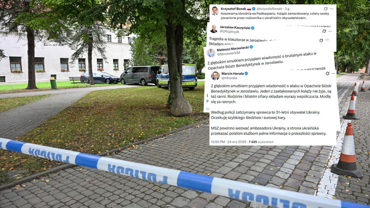 Atak nożownika w klasztorze. Jest reakcja polityków
