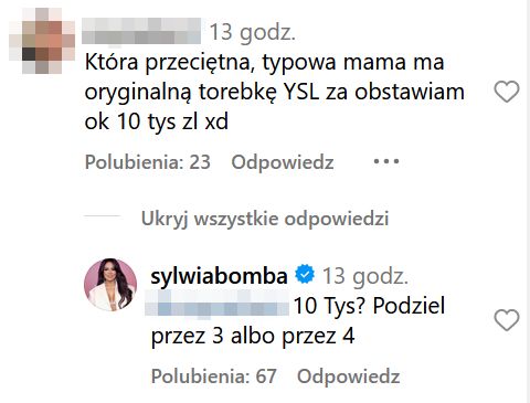 Córka Bomby wystąpiła z torebką od projektanta. Rozwścieczyła internautę