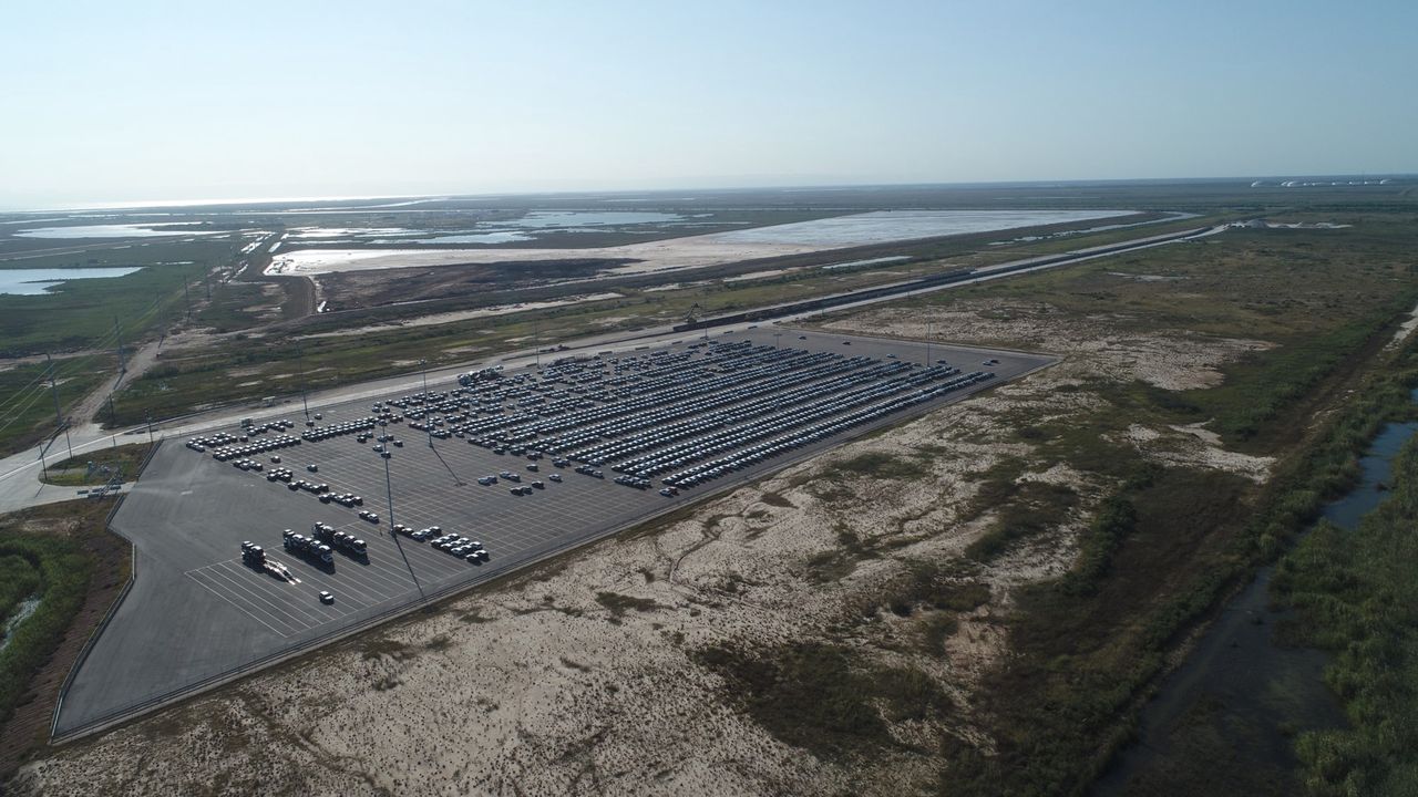 The Volkswagen Group of America terminal at the Freeport port in Texas.