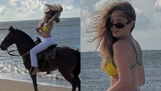 Wiktoria Gąsiewska w bikini i na koniu ZDENERWOWAŁA internautów: "Promowanie takiej rozrywki to KATASTROFA" (FOTO)