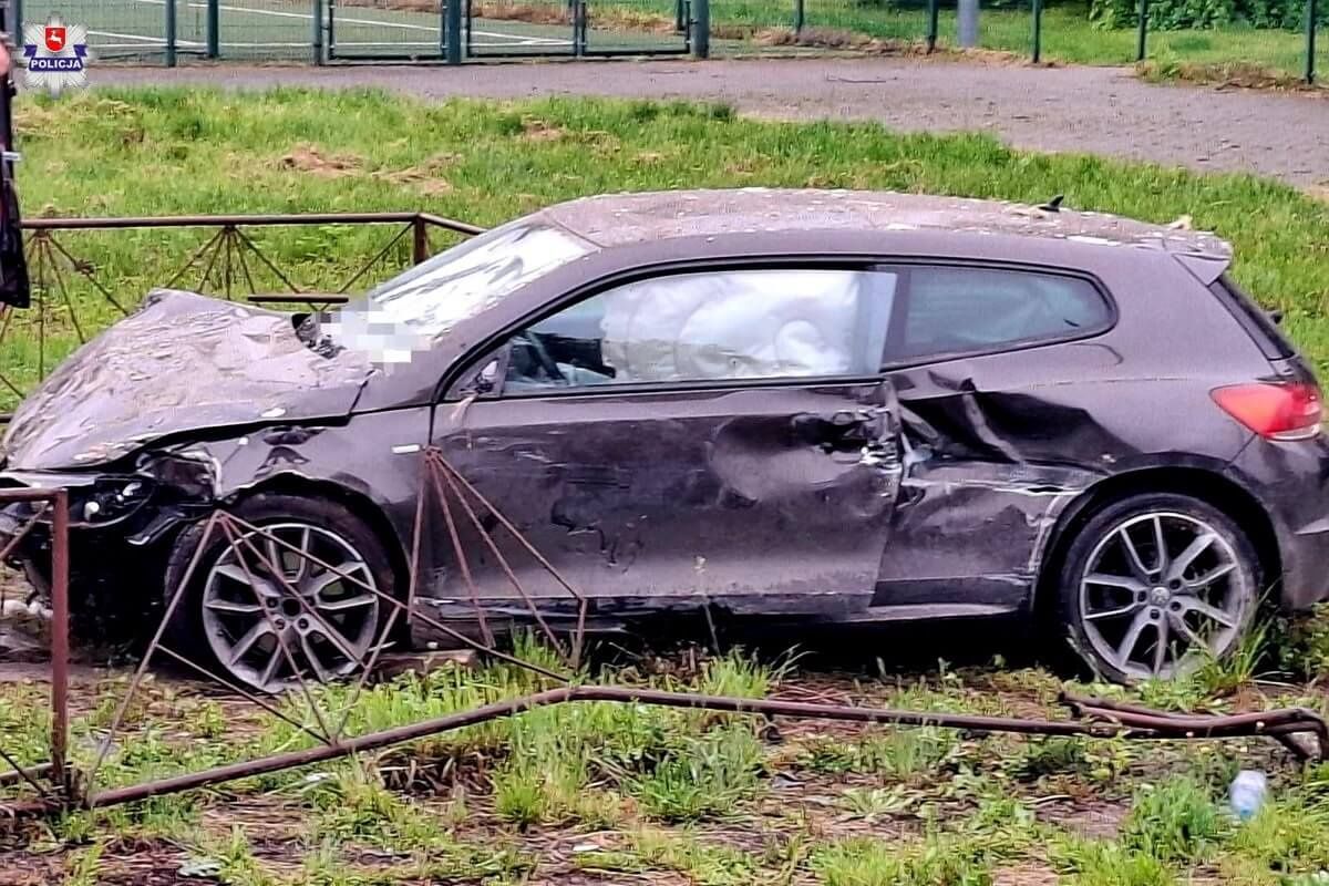 Samochodem wjechał w ścianę sklepu spożywczego | fot. Lubelska Policja