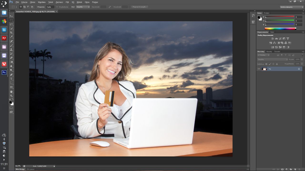 Photoshop śmiga na linuksowym pulpicie