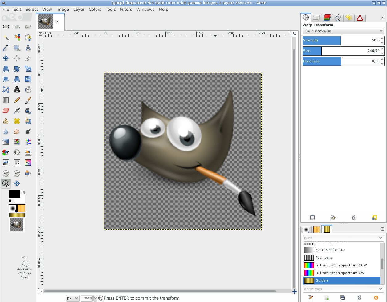 GIMP 2.9.1, styczeń 2014