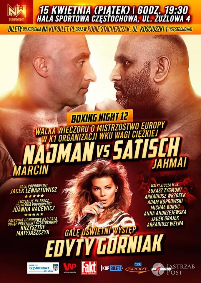 Oficjalny plakat Boxing Night 12. fot. materiały prasowe