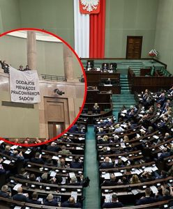 Napięcie na sejmowej galerii. Straż wyprowadziła aktywistkę