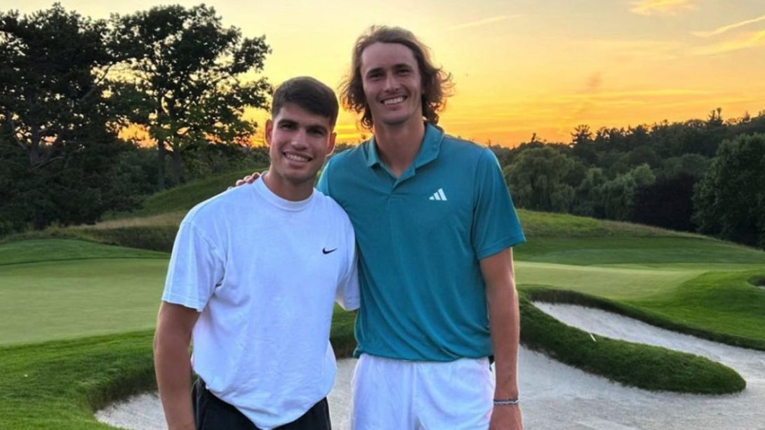Carlos Alcaraz i Alexander Zverev zagrali w golfa