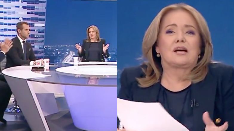 Danuta Holecka wdała się w zażartą dyskusję na antenie TVP. Prezenterce puściły nerwy: "W jakim świetle pan mnie stawia?"