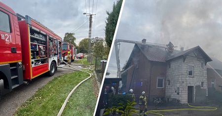 Pożar budynku mieszkalnego. Nie żyje jedna osoba