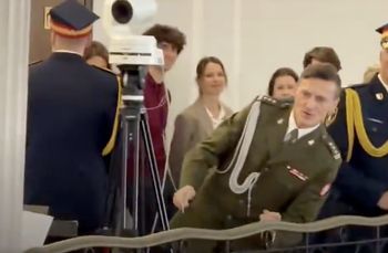 Spotkanie opłatkowe w Sejmie. Dyrygent skradł show