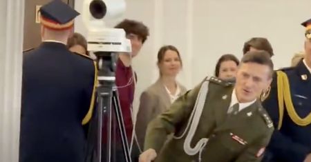 Spotkanie opłatkowe w Sejmie. Dyrygent skradł show