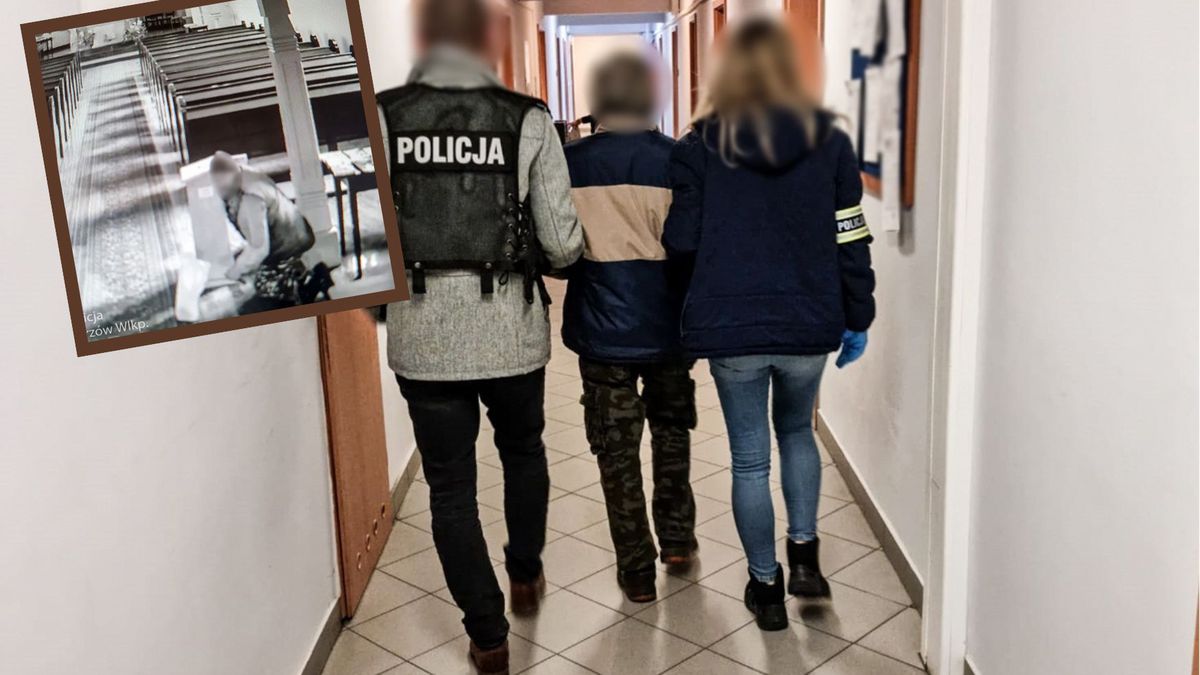 Kradł na kolanach pieniądze w kościele