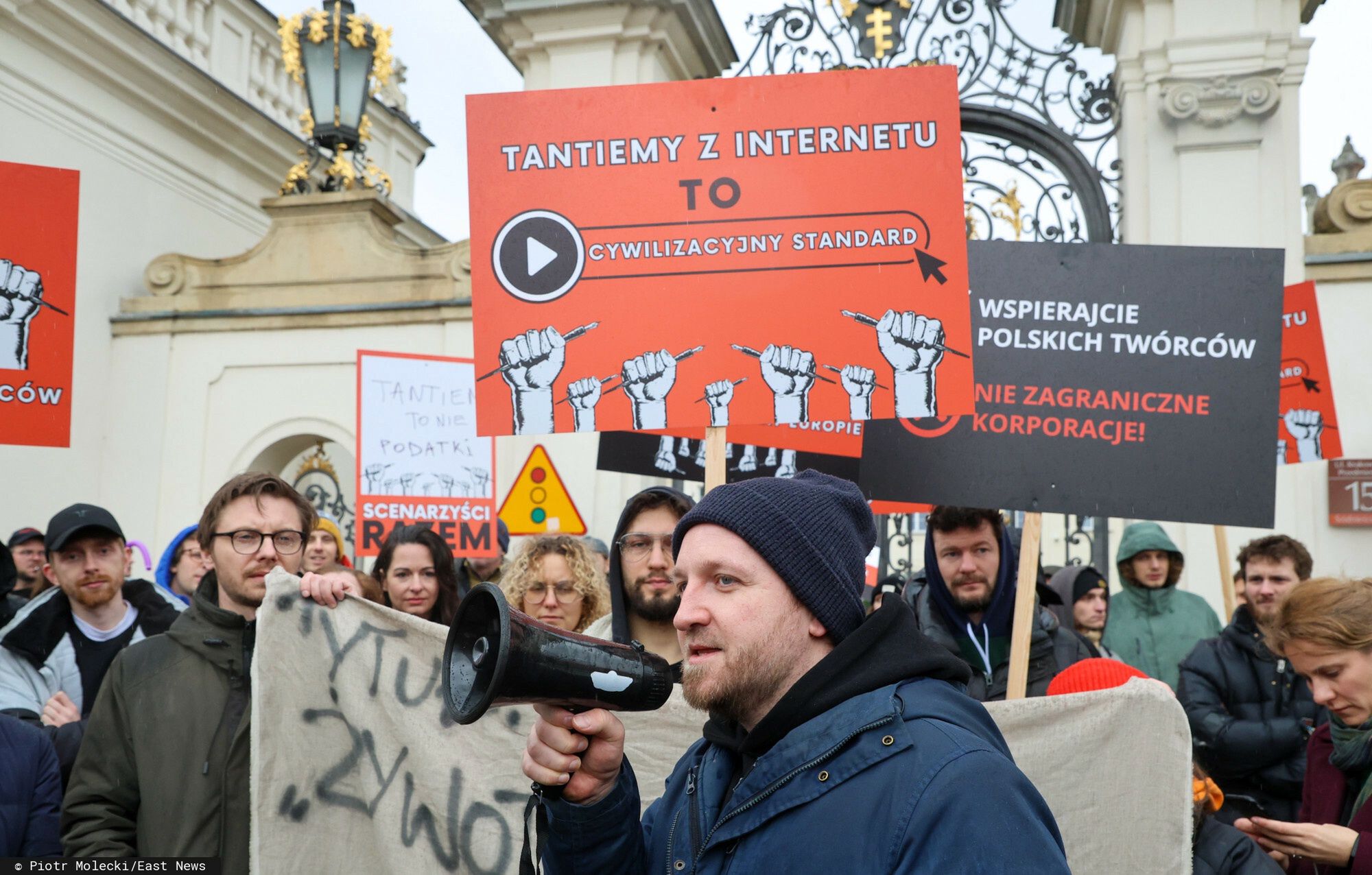 Tantiemowy Sztab Kryzysowy protestował przed budynkiem Ministerstwa Kultury