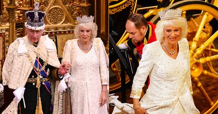 Król Karol III wygłosił mowę tronową w brytyjskim parlamencie. Królowa Camilla po raz kolejny założyła TĘ SAMĄ suknię (ZDJĘCIA)