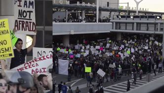 Protest na lotnisku w Los Angeles przeciwko "dekretowi Trumpa"!