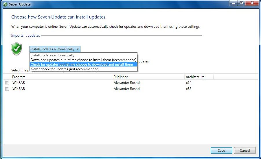 Automatycznie aktualizuj programy w Windows 7 i Vista 2