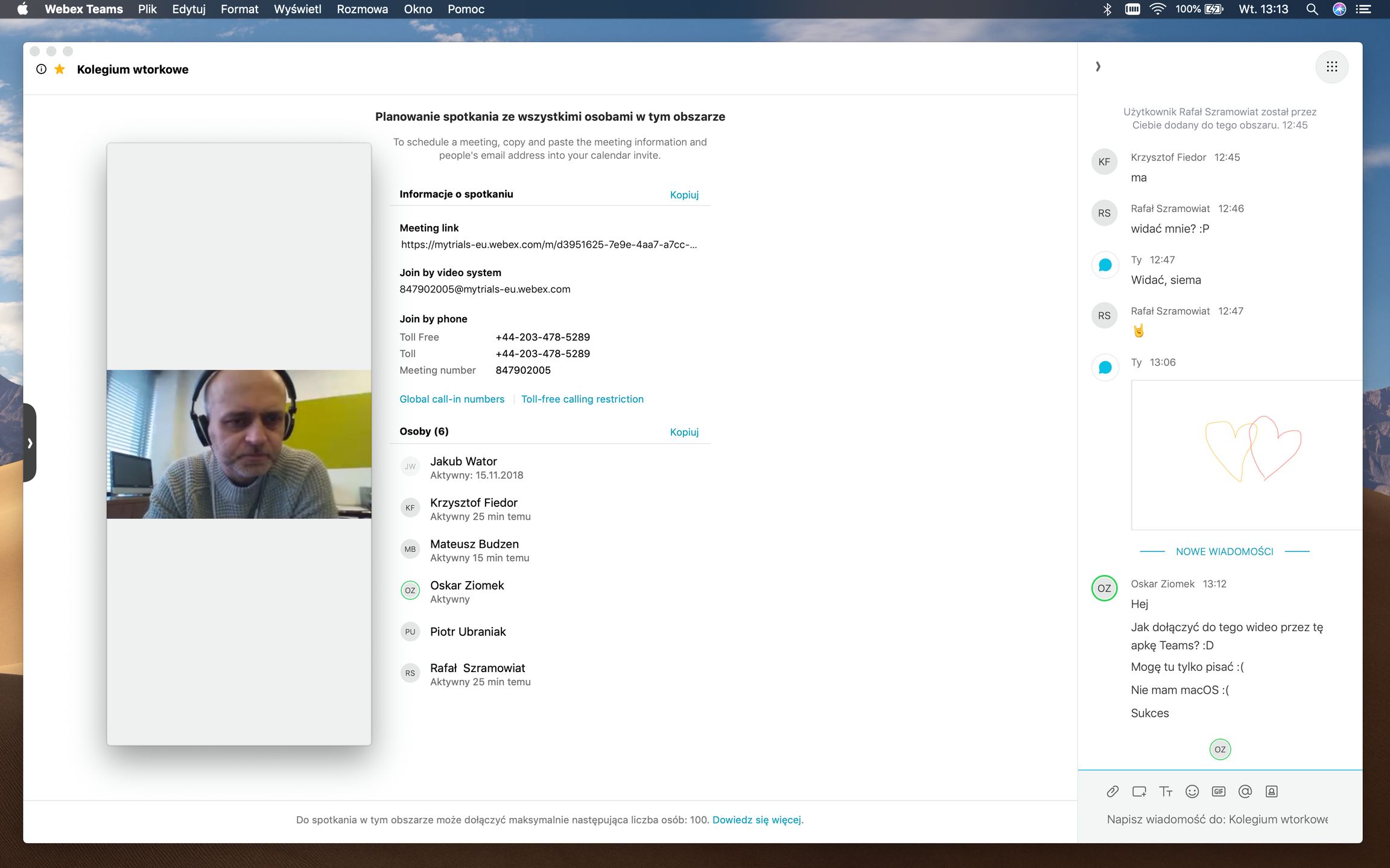 widok z odpiętym widokiem z kamer