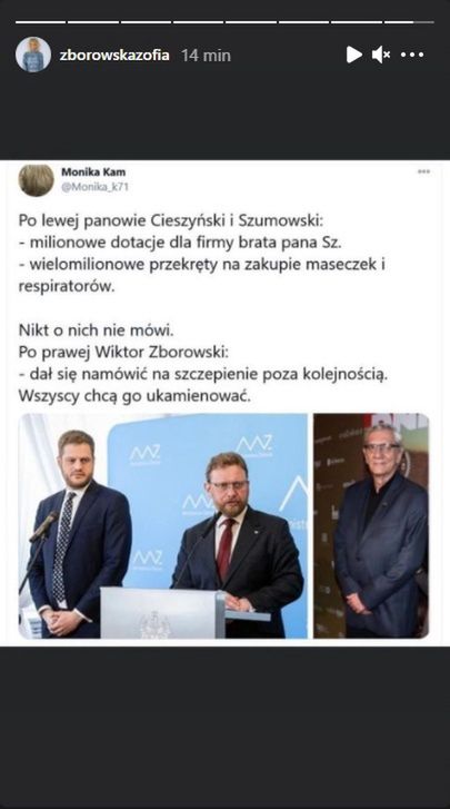 screen z relacji Zborowskiej