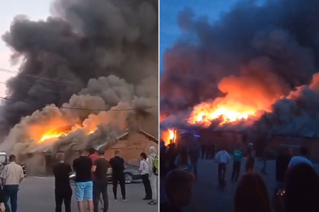 Wielki pożar w obwodzie lwowskim. Kłęby dymu i słup ognia
