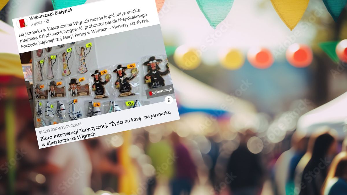 Wizerunek Żyda z pieniążkiem pojawił się na jarmarku.