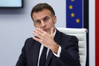 Macron: blokada Cieśniny Ormuz nie uzasadnia zniesienia sankcji na Rosję