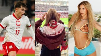 Aga Nowakowska z Modelek kibicowała Oskarowi Pietuszewskiemu. Na mecz Polska-Rumunia wpadła w koszulce ukochanego (FOTO)