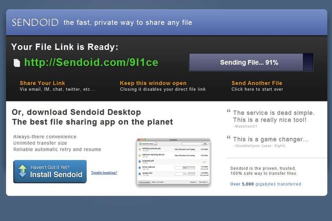 Sendoid.com - wysyłanie