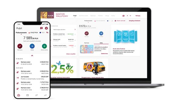 Alior Bank reklamuje swój Kantor Walutowy