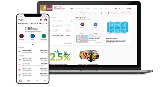 Alior Bank reklamuje swój Kantor Walutowy