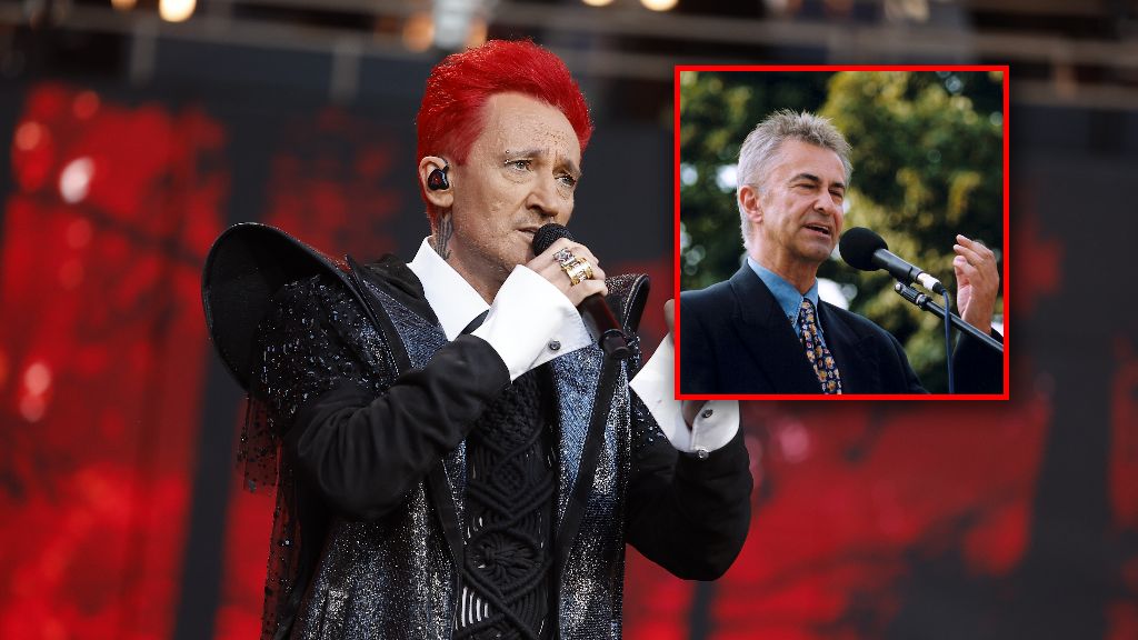 Michał Wiśniewski podczas "Premier" na festiwalu w Opolu