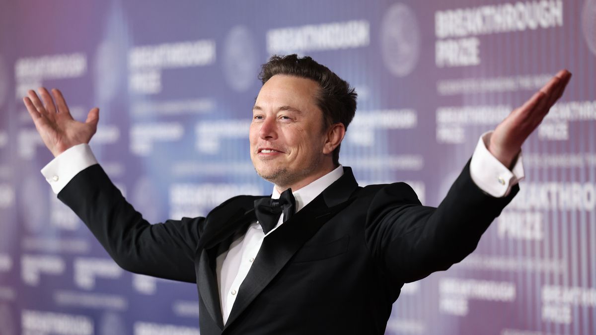Elon Musk at the tenth Breakthrough Prize ceremony held at the Academy Museum of Motion Pictures on April 13, 2024 in Los Angeles, California. (Photo by Jesse Grant/The Hollywood Reporter via Getty Images)
