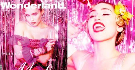 Cukierkowa Cyrus pokazuje język w sesji dla "Wonderland"