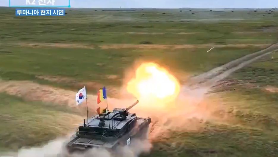 Czołg K2 Black Panther na prezentacji w Rumuni.