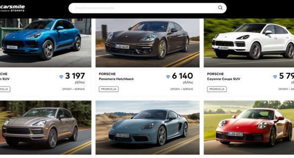 Carsmile wprowadza do oferty miesięcznego wynajmu samochody Porsche