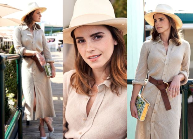 Piegowata Emma Watson reklamuje Ralpha Laurena na Wimbledonie