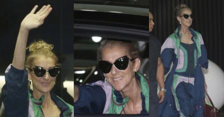 Celine Dion jako modna dresiara na lotnisku w Tajwanie