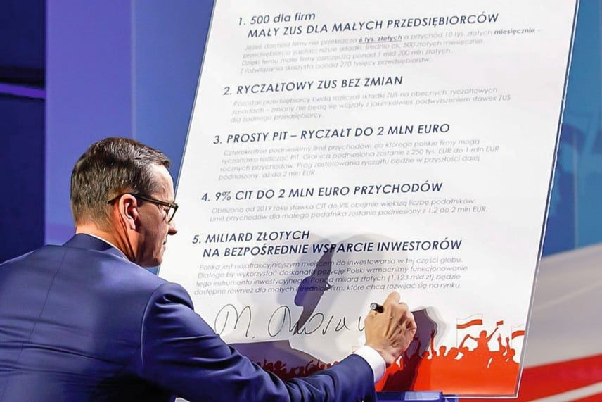 Budżet państwa. Propozycje dla przedsiębiorców, Morawiecki przypomniał je na zdjęciu