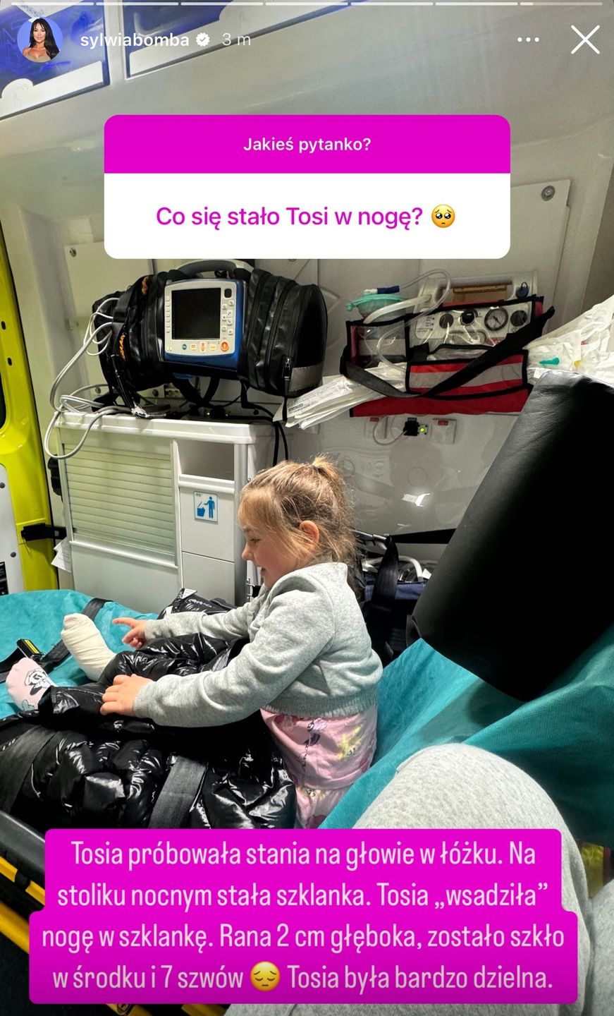 Sylwia Bomba z córką na SOR-ze