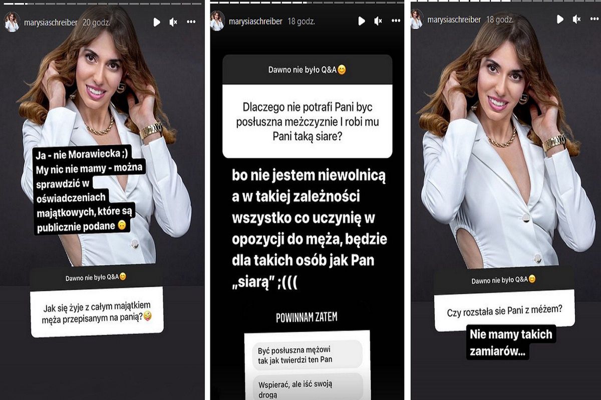 Marianna Schreiber urządziła Q&A na Instagramie