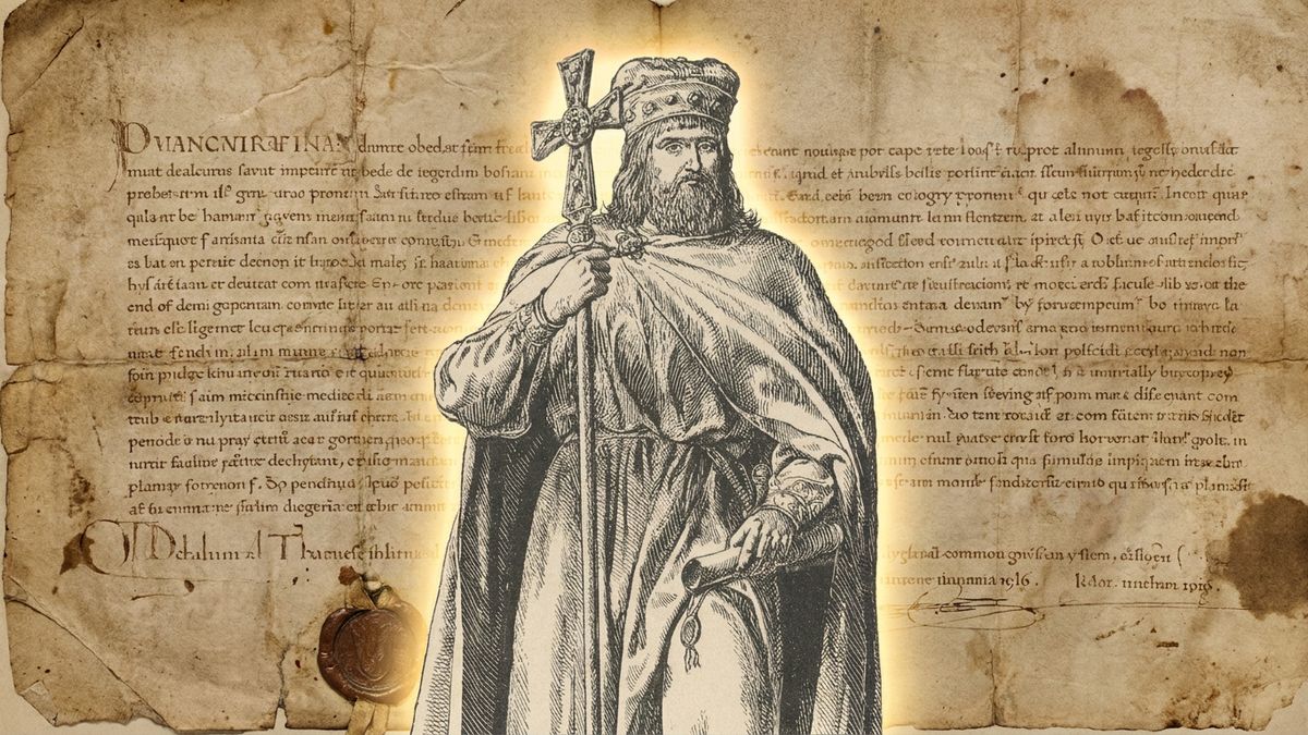 Mieszko I, w tle zdjęcie poglądowe (Pexels.com – darmowy dostęp)
