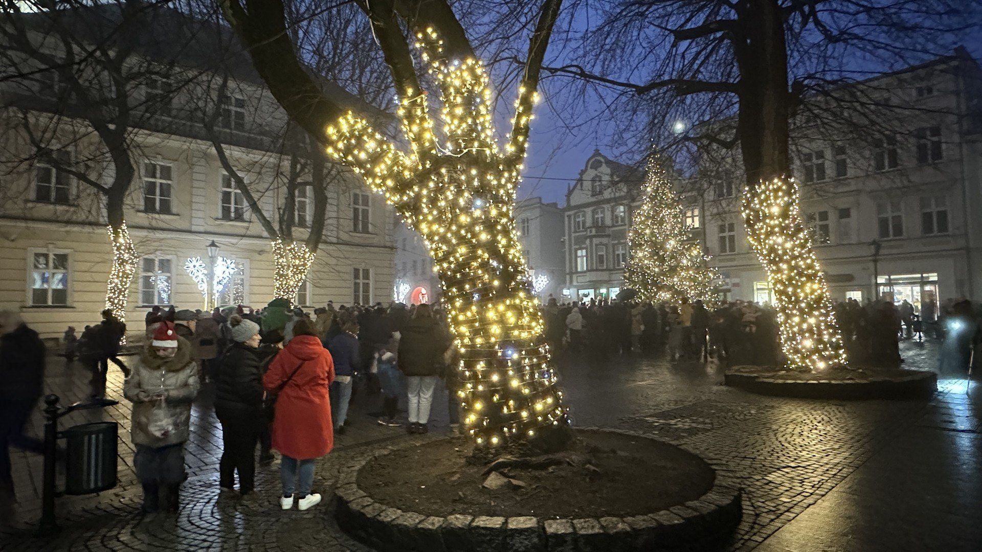 Światełka świąteczne w Zielonej Górze