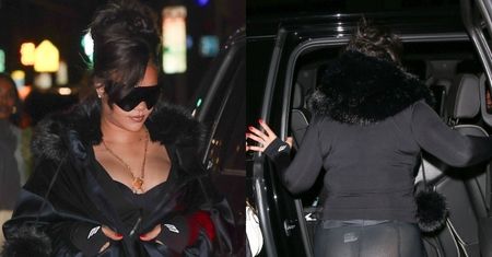 Rihanna w prześwitujących rajtkach wraca z imprezy o 3 w nocy. Tak trzeba żyć? (FOTO)