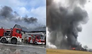 Potężny pożar na Dolnym Śląsku. Jest pilny apel do mieszkańców